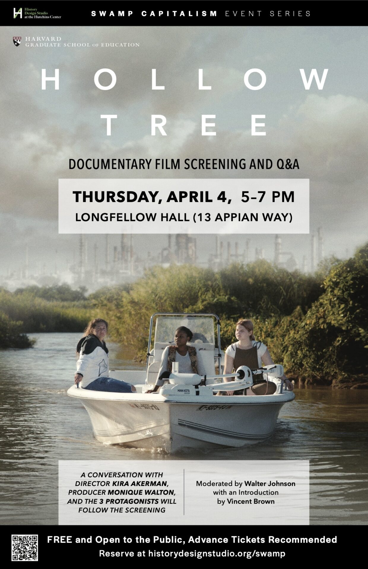 Movie poster with the event details